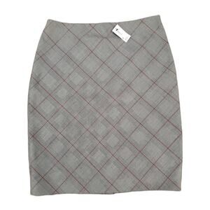 The Limited Gray & Red Pinstripe Pencil Skirt - BNWT - Size 6